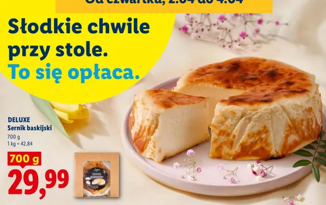 Sernik baskijski Deluxe promocja w Lidl