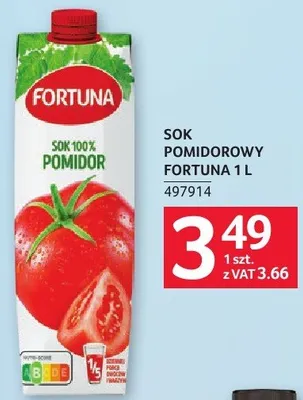 Sok pomidorowy Fortuna promocja w Selgros