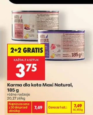 Karma dla kota Maxi Natural promocja w Biedronka