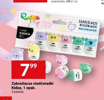 Zakreślacze niedźwiadki Kidea promocja w Twój Market