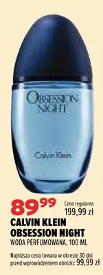 Woda perfumowana Obsession Night Calvin Klein promocja w Drogerie Natura