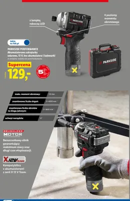 Akumulatorowa zakrętarka udarowa Parkside Performance 12V bez akumulatora i ładowarki promocja w Lidl