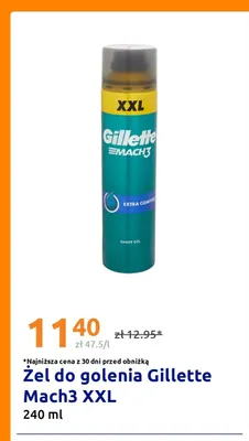 Żel do golenia Gillette Mach3 XXL promocja w Action
