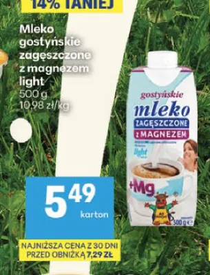 Mleko gostyńskie zagęszczone z magnezem light promocja w Delikatesy Centrum
