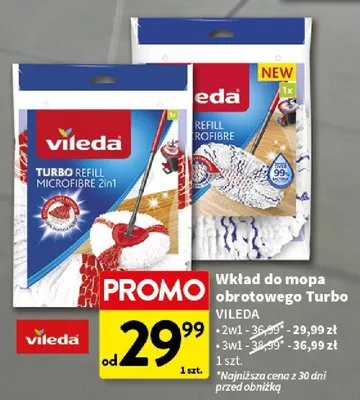 Wkład do mopa obrotowego Turbo Vileda 2w1 promocja w Intermarche