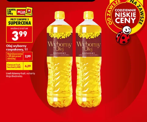 Olej rzepakowy promocja w Biedronka