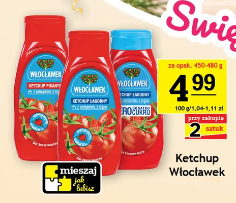 Ketchup łagodny Włocławek promocja w Gram Market