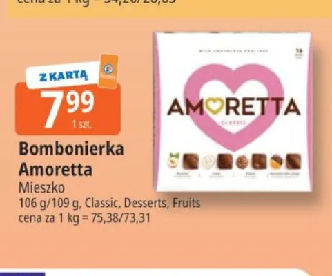 Bombonierka Amoretta promocja w Leclerc