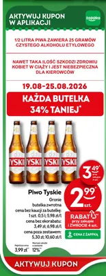 Piwo Tyskie Gronie promocja w Żabka