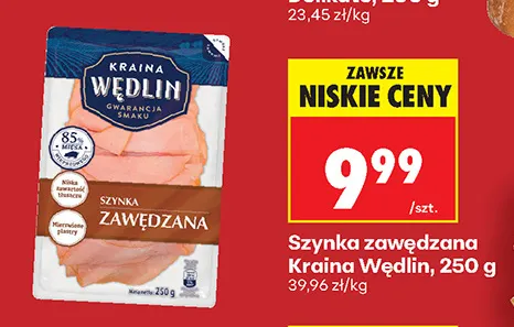 Szynka zawędzana Kraina Wędlin promocja w Biedronka