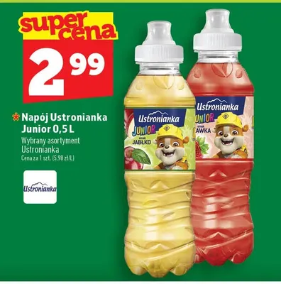 Napój Ustronianka Junior smak truskawka promocja w TOPAZ
