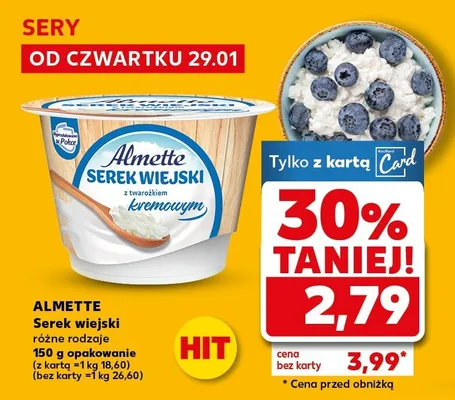 Serek wiejski promocja w Kaufland