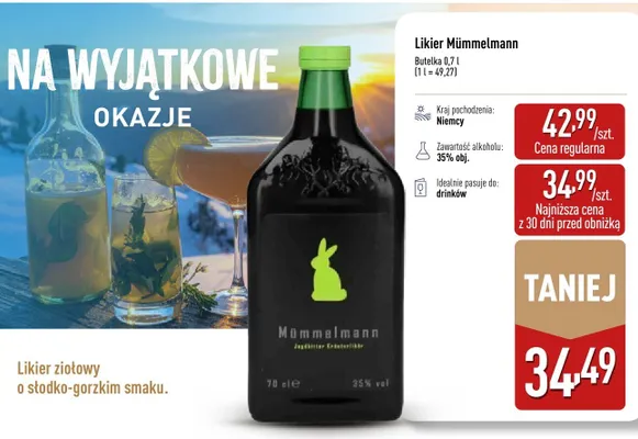 Likier Mümmelmann promocja w Aldi