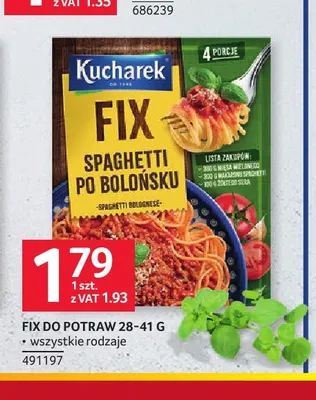 Fix do potraw Kucharek promocja w Selgros