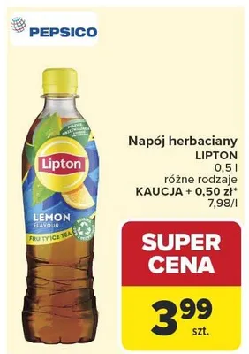 Napój herbaciany Lipton promocja w Carrefour Market
