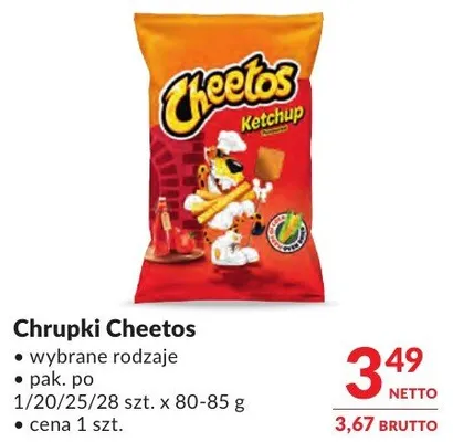 Chrupki Cheetos Ketchup promocja w Makro