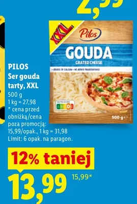 Ser gouda tarty Pilos XXL promocja w Lidl