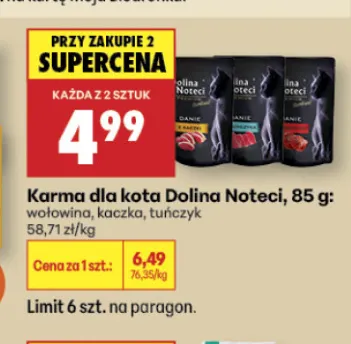 Karma dla kota Dolina Noteci tuńczyk promocja w Biedronka