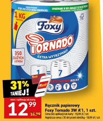 Ręcznik papierowy Foxy Tornado 3W A'1, 1 szt. promocja w Twój Market