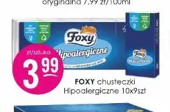 Chusteczki higieniczne hipoalergiczne Foxy 10-pak promocja w Drogerie Jasmin