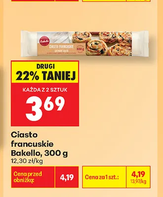 Ciasto francuskie Bakello promocja w Biedronka