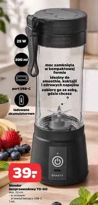Blender bezprzewodowy TO-GO Smarty 25W promocja w Netto