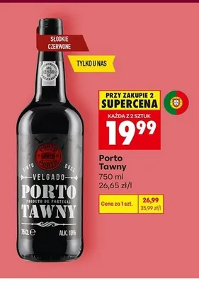 Wino Porto Tawny Velgado promocja w Biedronka