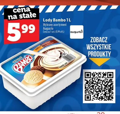 Lody Bambo waniliowo-czekoladowe promocja w TOPAZ