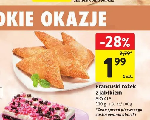 Francuski rożek z jabłkiem Aryzta promocja w Intermarche