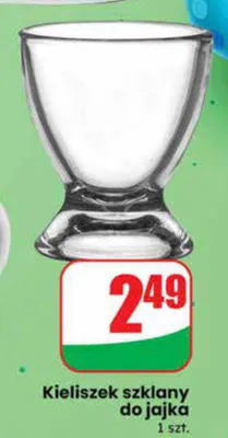 Kieliszek szklany do jajka promocja w Dino