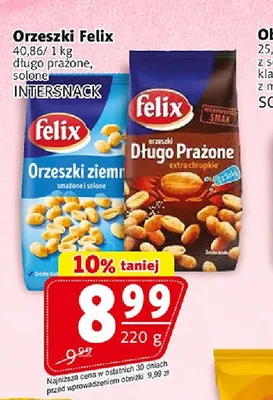 Orzeszki ziemne smażone i solone Felix promocja w Prim Market
