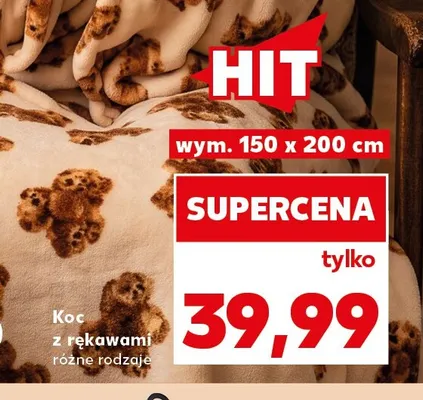 Koc z rękawami 150x200 cm promocja w Kaufland