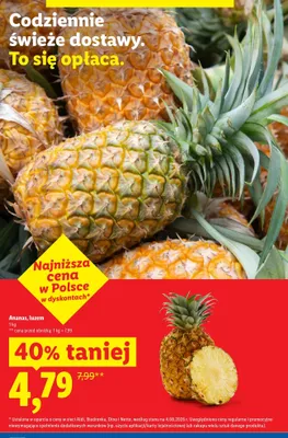 Ananas luzem promocja w Lidl