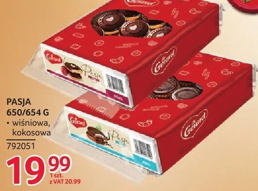 Ciastka Pasja wiśniowa, kokosowa promocja w Selgros