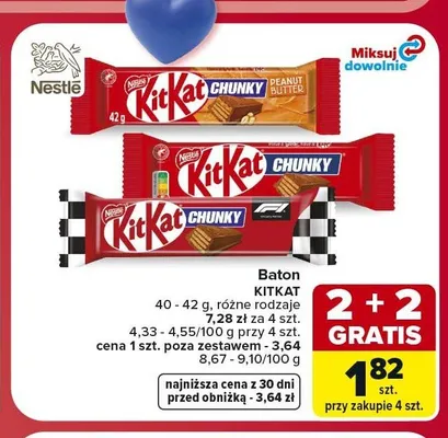 Baton KitKat Chunky promocja w Carrefour Market