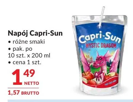 Napój Capri-Sun różne smaki promocja w Makro