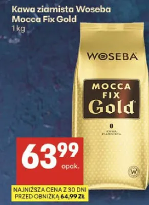 Kawa ziarnista Woseba Mocca Fix Gold promocja w Delikatesy Centrum