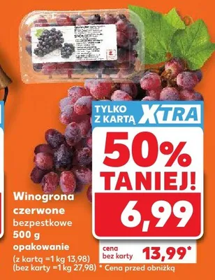 Winogrona czerwone bezpestkowe  promocja w Kaufland