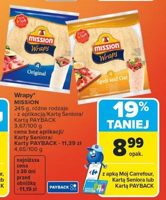 Wrapy Mission promocja w Carrefour