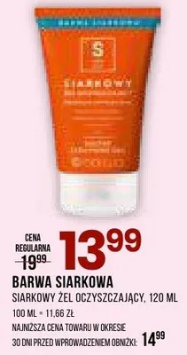 Żel Barwa Siarkowa siarkowy żel oczyszczający 120 ml promocja w Drogerie Natura