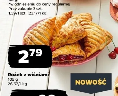 Rożek z wiśniami promocja w Netto
