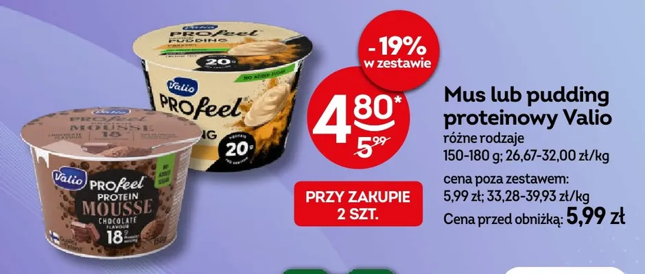 Pudding proteinowy karmelowy Valio Profeel promocja w Żabka