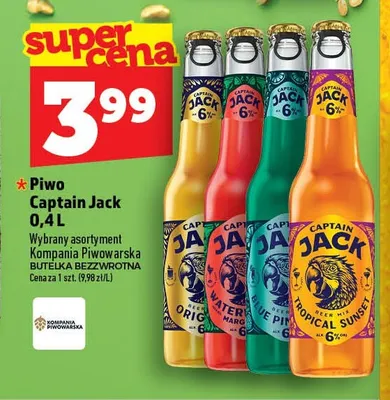 Piwo Captain Jack Blue Lagoon promocja w TOPAZ