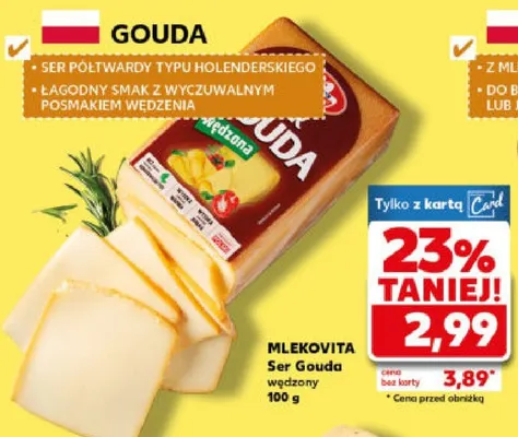 Ser Gouda wędzony promocja w Kaufland