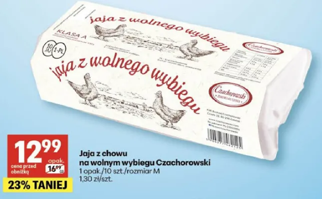 Jaja z chowu na wolnym wybiegu promocja w Delikatesy Centrum