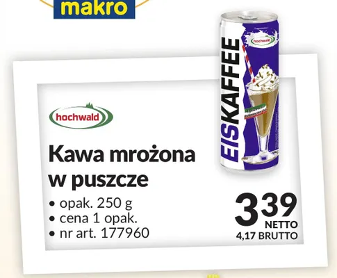 Kawa mrożona w puszce Hochwald promocja w Makro