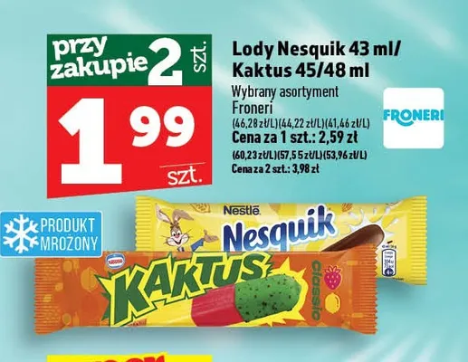 Lody Nesquik promocja w TOPAZ
