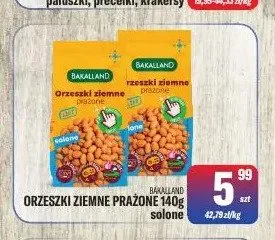 Orzeszki ziemne prażone Bakalland promocja w Tomi Markt