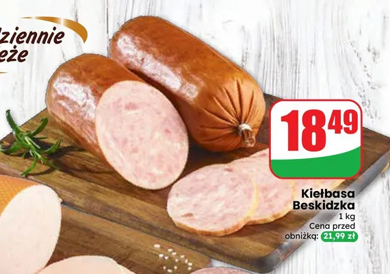 Kiełbasa beskidzka Agro Rydzyna promocja w Dino