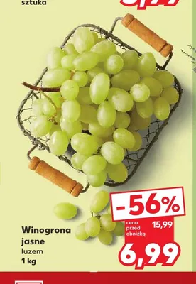 Winogrona jasne luzem promocja w Kaufland